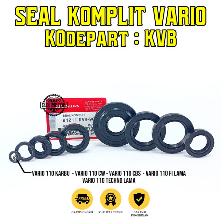 Sil Seal Komplit Honda Vario Karbu Seal Kruk As Seal As Pully Seal As Roda Seal Selah