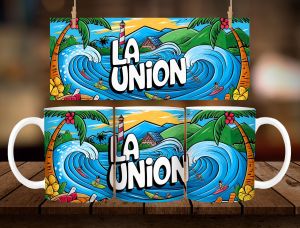 LA UNION COLORFUL MUG DESIGN * 1 PC MUG WITH BOX * 11oz with BOX SOUVENIR MUG