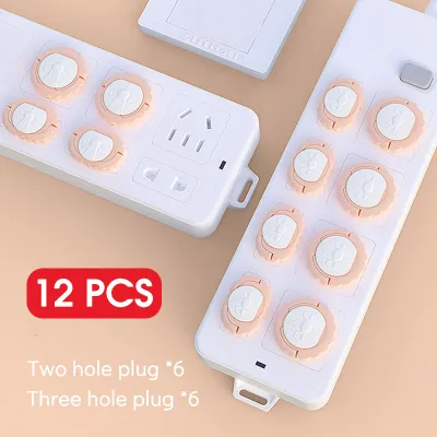 Hamshmoc 12 Pieces Safety Child Socket Plug Cover Retardant Material Baby Socket Protection Cover Guard Anti-Electric For Childproof Household Safety Essentials
