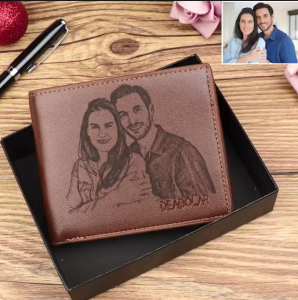 CEXIKA Women Men Long Zipper Wallet Clutch Personalized Custom Engraved Picture Text Photo Wristlet Wallets Christmas Gift Fathers Day Christmas Gifts