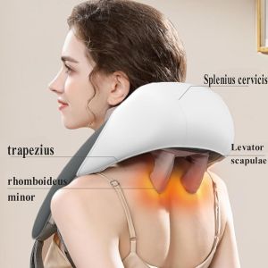 [MSIA READY Stock]Shoulder And Neck Massager Third Generation Clamp Kneading Trapezius Muscle Relax Hot Compress Neck Massager肩膀颈部按摩器