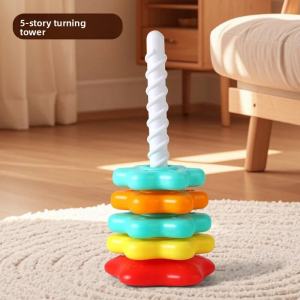 Baby Spinning Stacking Rings Toy Montessori Sensory Educational Spinner for Toddlers Autism