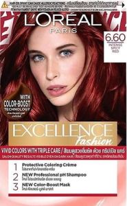 LOreal Paris Excellence Creme Triple Care Hair Color - 6.60WE Intense Spicy Red