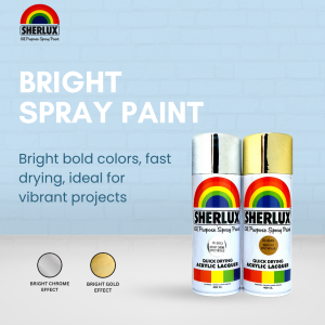 Sherlux All Purpose Spray Paint - Quick Drying Acrylic Lacquer Bright Sprays