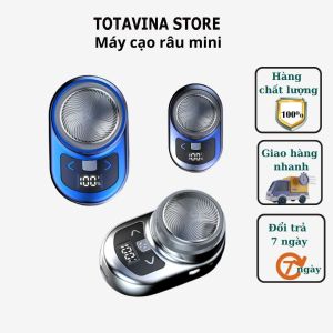 Máy Cạo Râu Mini 3 Lưỡi Kép Tự Mài Chống Thấm Nước Sạc USB Siêu Nhanh