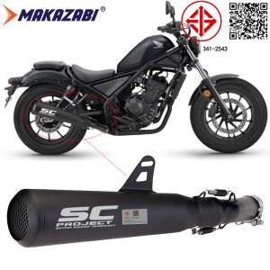 For Honda CM300 CM500 VH Motorcycle Exhaust Ending Pipe Escape Moto Modify Muffler Stainless Steel Motocross Rebel 500 rebel300 cm500x CMX500