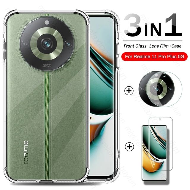 XINYEXIN Cover per Realme 11 Pro Plus/Realme 11 Pro 5G Ultra Sottile Custodia Protettiva per Cellulare Opaca Antigraffio Antiurto Bumper Case - Nero