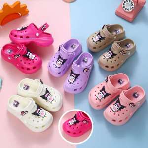 New Sanrio Kuromi Clogs Soft Lightweight Comfortable Sanrio Shoes for Kids Girls Teens Soft Sole Slippers Sizes 24-35 FootHub