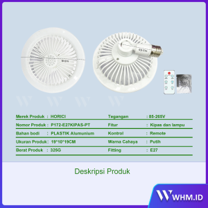 Lampu Kipas Angin AC E27 50W / Lampu LED Kipas Angin Plafon 3 Warna Remote 3 in 1 / Kipas Gantung Ruang Tamu Aesthetic