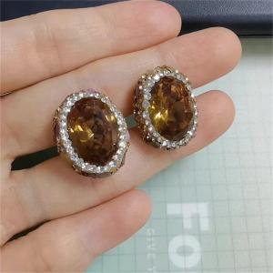 Vintage Blue Turquoise Crystal Natural Baroque Freshwater Pearl Earrings Sudan Quartz Golden Rhinestone Jewelry for Women Party H260610