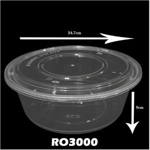 【I-BOX】 Microwavable Plastic Food Containers(Round) RO-2000ml RO-3000ml