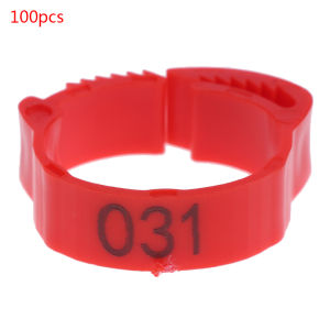 ห่วงขาไก่ 100ชิ้น ห่วงขาไก่ชน ห่วงใส่ขานก แหวนขาไก่ ห่วงพลาสติกสําหรับขาไก่เป็ดห่าน แยกสายพันธุ์ ถอดใส่ง่าย ใช้ซ้ำได้