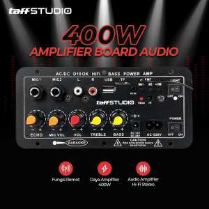 PROMO TaffSTUDIO Amplifier Mini Full Bass Bluetooth 12v 400 W / Ampli power 5000 Watt