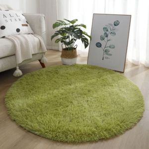 MUSCLEX Soft Plush Living Room Rugs Thickened Non Slip Round Carpet High Quality Solid Color Fluffy Shaggy Round Rugs For Living Room Home Decor Bedroom