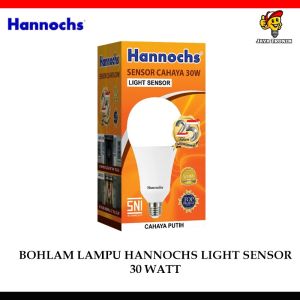 Lampu Bohlam LED 30 Watt Hannochs Light Sensor Cahaya Putih Original