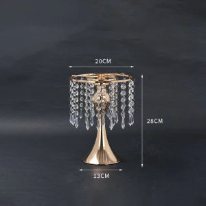 3 Height Kristal Candelabra Ornamen Dekorasi Kreatif Emas Dekorasi Rumah Cahaya Lilin Makan Malam Alat Peraga Pernikahan