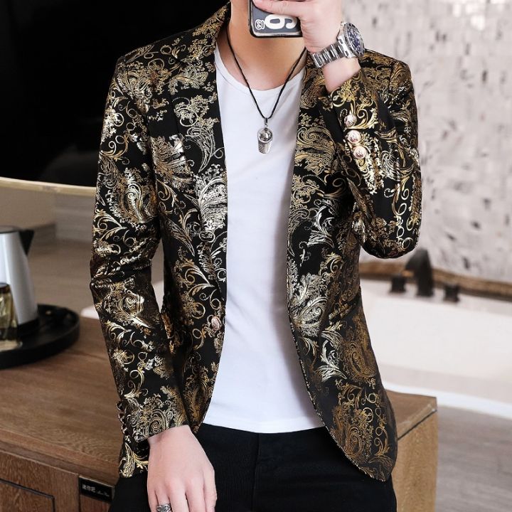 Black and outlet gold jacket mens