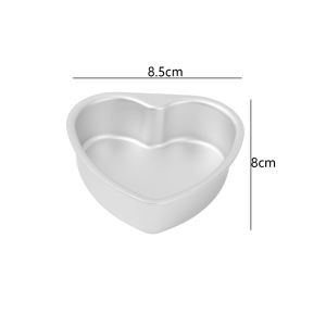 YESPERY 3/4Inch Heart Cake Pan Baking Mold Cake Bakeware DIY Baking Tray Removable Bottom Aluminum Cake Pan Kitchen Tool