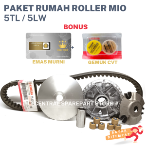 BONUS EMAS & GEMUK + PAKET CVT MIO SPORTY YAMAHA SMILE SOUL CARBU NOUVO FINO LAMA / SATU SET VANBELT MIO SMILE / RUMAH ROLLER 1 SET MIO / KIPAS PULY / TUTUP KIPAS CVT / PULI POLI PULLY PULY / PANBEL / VAN BELT / MANGKOK KOPLING 5TL
