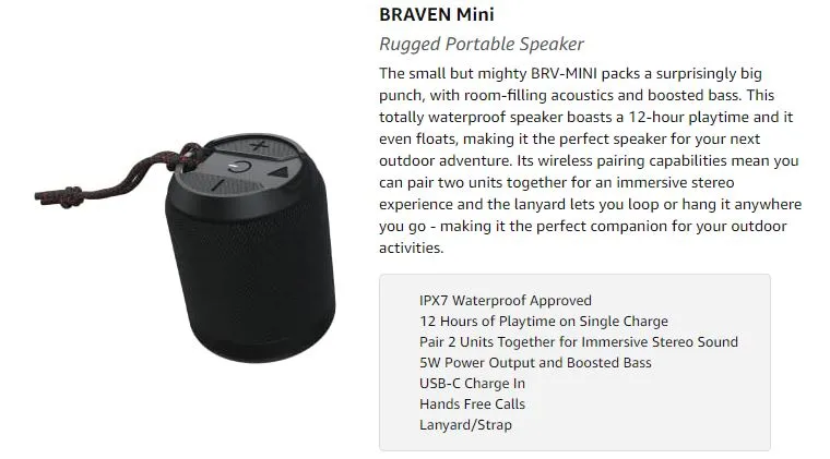 Braven Mini Waterproof Speaker Gear Review 
