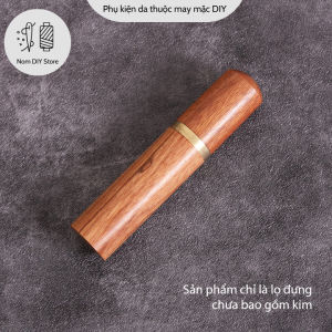 Lọ Đựng Kim Khâu Kim May Chất Gỗ Đàn Hương Phụ Kiện Làm Đồ Da May Mặc Thủ Công Handmade