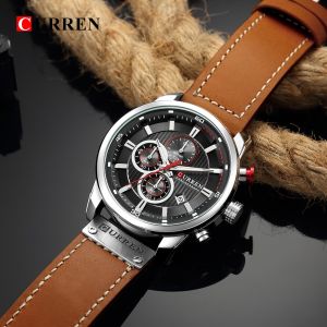 CURREN Fashion Date Quartz Men Watches Top Brand Luxury Male Clock Chronograph Sport Mens Wrist Watch(8291)