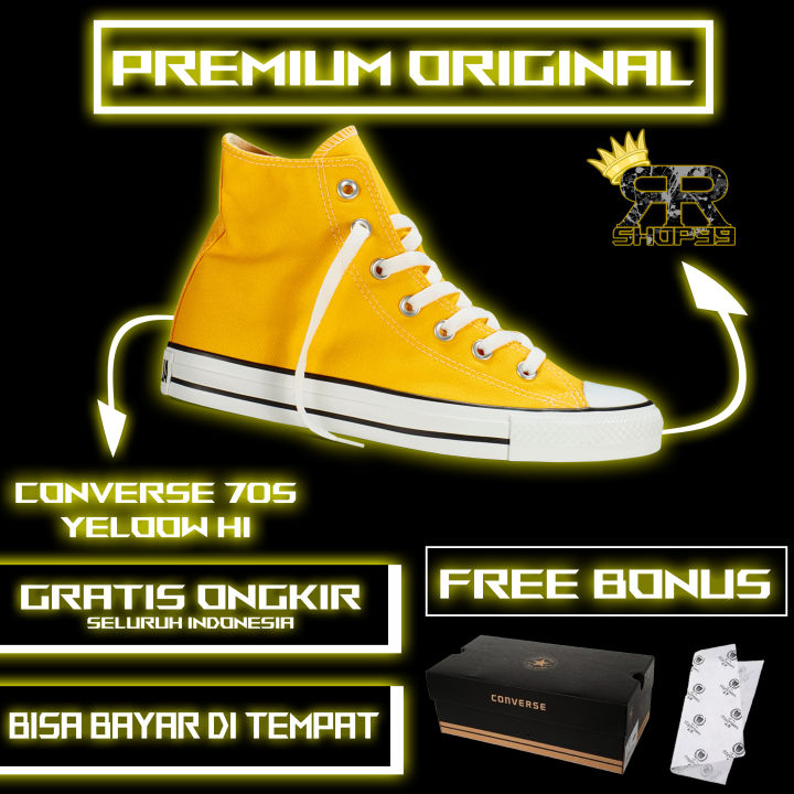 REAL PICT Sepatu all star converse_70 warna yellow hig boot