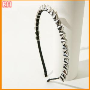 🔥🔥🔥ranghe Gothic Punk Stud đinh tán Headband đinh tán kim loại đinh tán gai Edgy tóc ban nhạc thay thế thời trang mũ nón Studded Spike cho phụ nữ người đàn ông