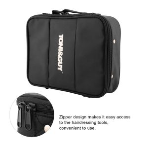 TONI&GUY กระเป๋าใส่เครื่องมืออุปกรณ์ตัดผมและกรรไกรตัดผม หวี รุ่น XL-25 มีช่องเสียบ สำหรับช่างตัดผมมืออาชีพ ช่างเสริมสวย ร้านบาร์เบอร์ ซาลอน - สีดำ