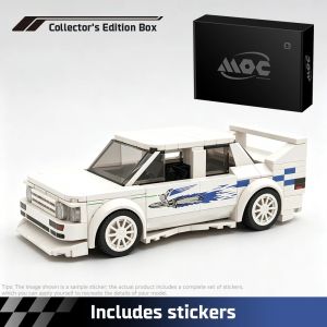 New MOC Speed ​ ​ Series 1995 City Drift Racing Car Model Building Blocks DIY Modular Car Assembly Toy Collectible Gift Set