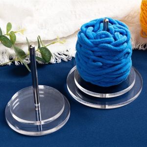 LUXURYLYN Di động Dụng cụ xoay sợi Có thể tháo rời Acrylic Khung trục cuốn sợi len Bền bỉ Giá đỡ sợi Công cụ hỗ trợ