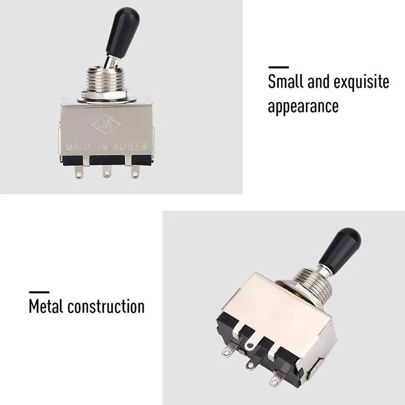 2 pz Chitarra LP LP Black Metric M4 METAL 3 vie Toggle Switch Tip Knob 2 pz Chitarra LP LP Black Metric M4 METAL 3 vie Toggle Switch Tip Knob