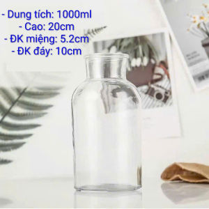 Chai Lọ Thủy Tinh Cắm Hoa Trang Trí Bàn Làm Việc Quán Cafe Tiệc Cưới