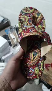 Plus Size Ethnic Style Flat Toe-Loop Sandals For Women New Breathable Printed Roman Style Sandals