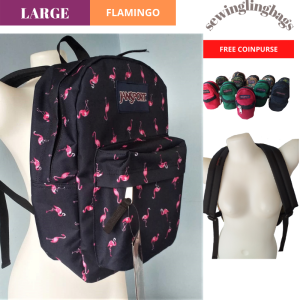JANSPORT BACKPACK /CLASS A/FLAMINGO DESIGN/SUPERBREAK WITH LAPTOP COMPARTMENT