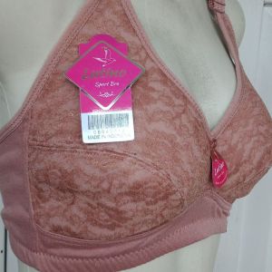 Bra Sport Wanita Lutino Brukat / Bra Sport 36 -  48 Kait 3/2 FullCup Tanpa Kawat Busa Tipis Murah