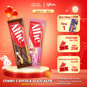 Combo 2 thanh Socola Dạng Thanh Glico Alfie Mix Vị