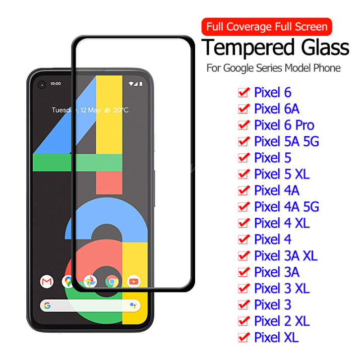 Tempered Glass Film For Google Pixel 4A 4XL 3A 5A 5G 6A Full