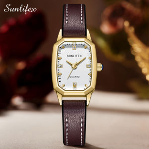 Sunlifex Jam Tangan Wanita Korea Antik Kasual Tali Kulit Elegan Kuarsa Jam Tangan Cewek Original