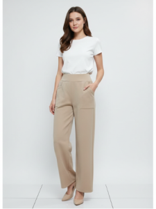 Celana polos wanita dewasa kulot panjang esti scuba model saku depan gratis ongkir