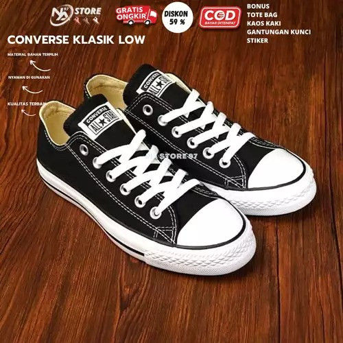 SEPATU MURAH CONVERSE01 ALL STAR SNEAKERS PRIA/WANITA HITAM