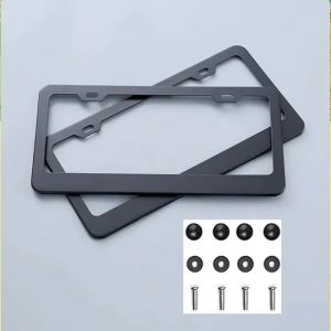 2pcs Stainless steel Aluminum Alloy Car Number Plate License Frame Cover Holder (standard size 39*14cm)