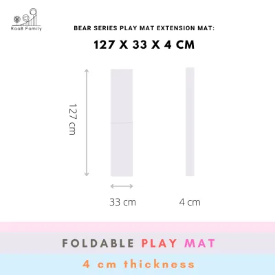 RaaB Family™ Full Range Of Playmat - 8 Layers HD Foam Antibacterial Surface Anti-Slip Base Foldable Seamless Vegan PU Leather