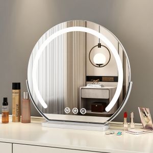 Makeup mirror LED Makeup Mirror Tricolor Touch Screen Desktop Standing Originality Desktop Vanity
