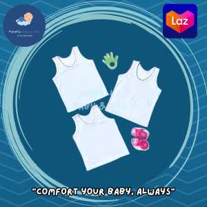 Singlet Bayi Kaos Dalam Anak Katun Piko Polos Isi 3 Pcs  atau 6 Pcs