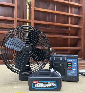 ( Hàng chính hãng bảo hành 12 tháng ) Quạt chạy pin Makita 8 inch quạt tích điện sài chung pin Makita 144v - 21v