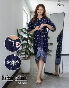 Baju Kaftan Wanita Kebaya Peplum Cute & Sweet Modern Leher V Lengan Pendek Pesta Kondangan Imlek