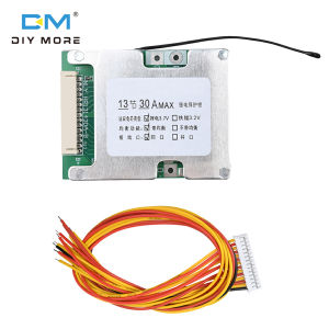 diymore 13S 48V 30A 18650 Li-ion Battery Protection Board BMS Same Port with Equalization Suitable for E-bike