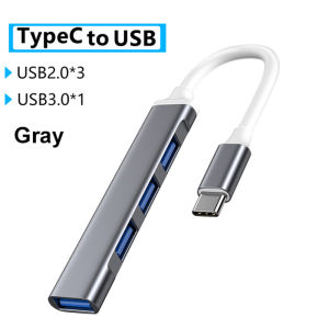 Portable 4-Port Usb 3.0 Hub Usb Power USB/Type-C/2in1 To 4 Usb Hub Expander
