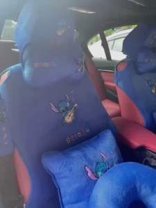 ชุดหุ้มเบาะรถยนต์ setสติ๊สกีร์ต้าน้ำเงิน#ใส่ได้ทั้งรถกระบะและรถเก๋ง#พร้อมส่ง ถูกที่สุด